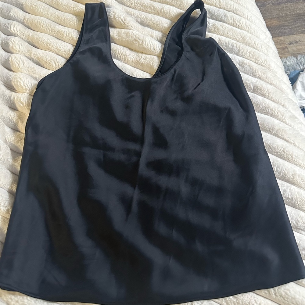Abercrombie black satin top
